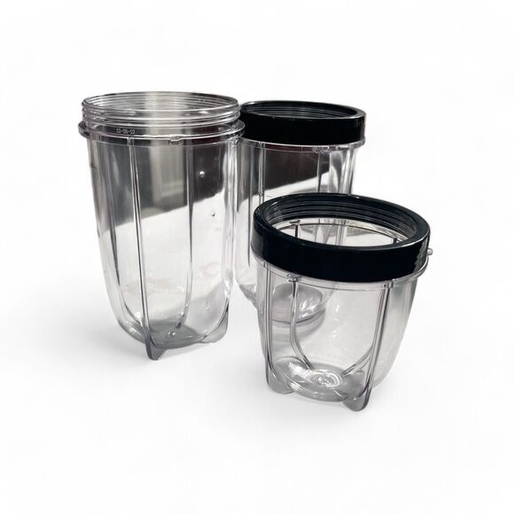Magic Bullet 3 Original Replacement Cups Rings 16 oz 8 oz 4 oz MBR-1101 - Picture 1 of 5
